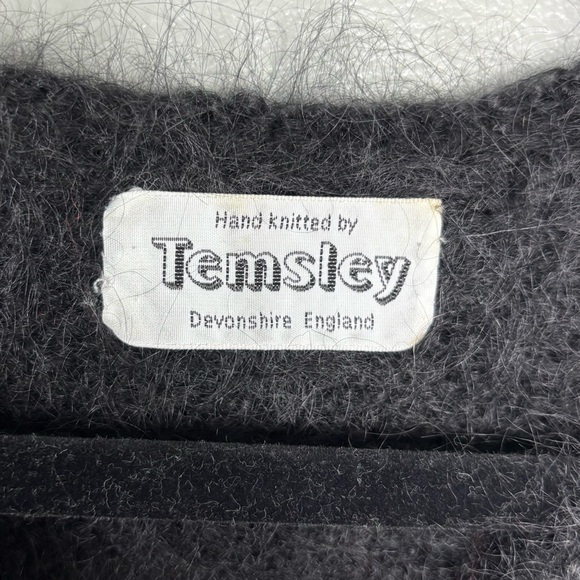 Temsley Handknit in Devonshire England Flower Balloon Sleeve Sweater Size XL - Picture 2 of 3